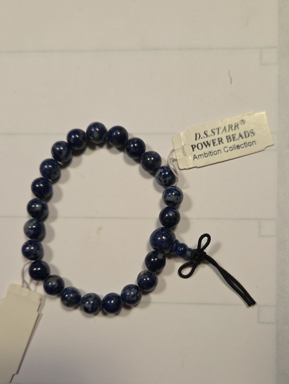 D.S. STARR Power Beads Ambition Collection Blue Lapis Beaded Bracelet